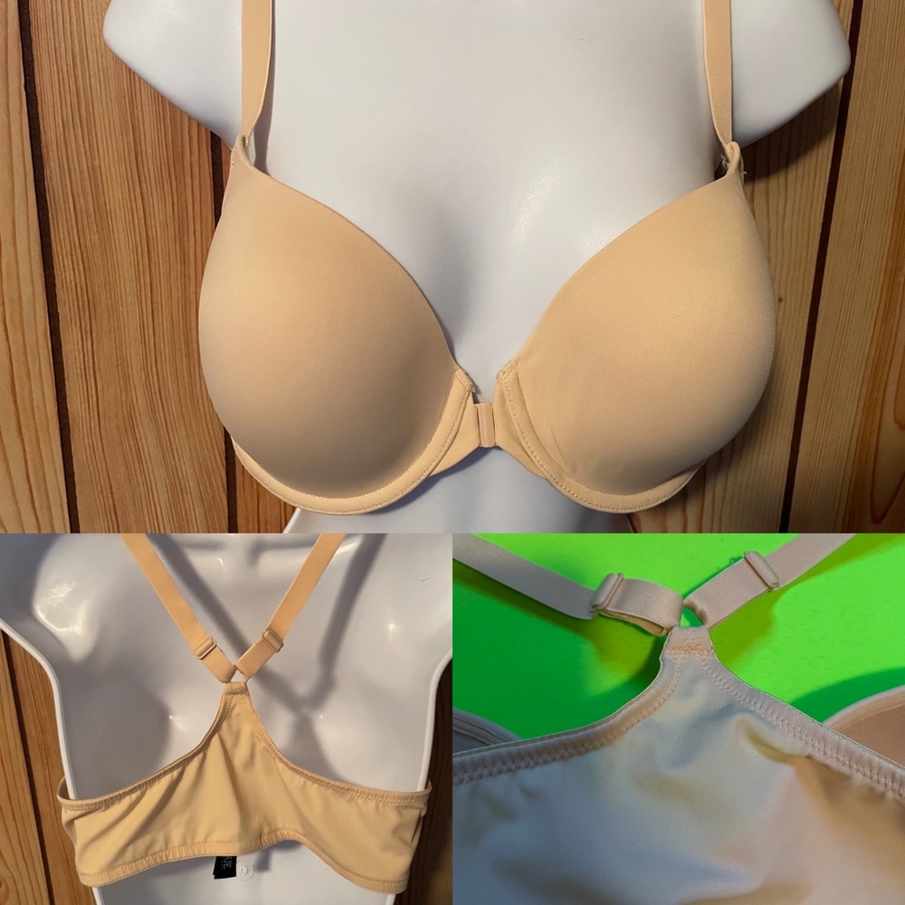 Women's front Closure Bra size 36C full Coverage Underwire Non Padded Racerback